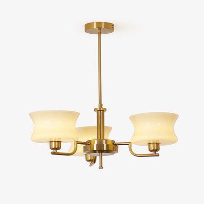 Elegant Crystal Chandelier with Adjustable Height and LED Compatibilit