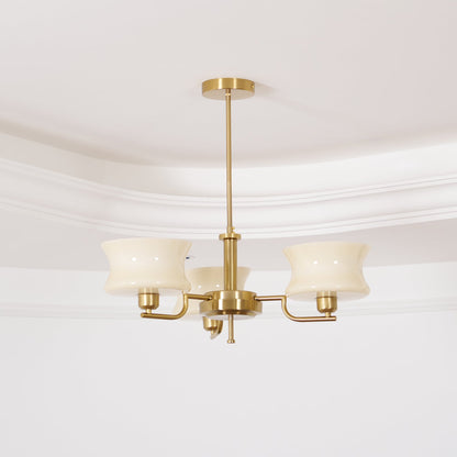Elegant Crystal Chandelier with Adjustable Height and LED Compatibilit