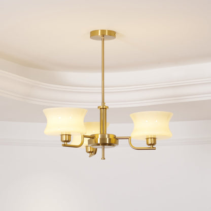 Elegant Crystal Chandelier with Adjustable Height and LED Compatibilit
