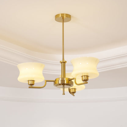 Elegant Crystal Chandelier with Adjustable Height and LED Compatibilit