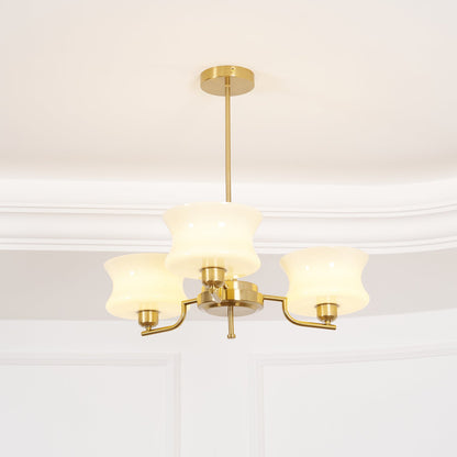 Elegant Crystal Chandelier with Adjustable Height and LED Compatibilit