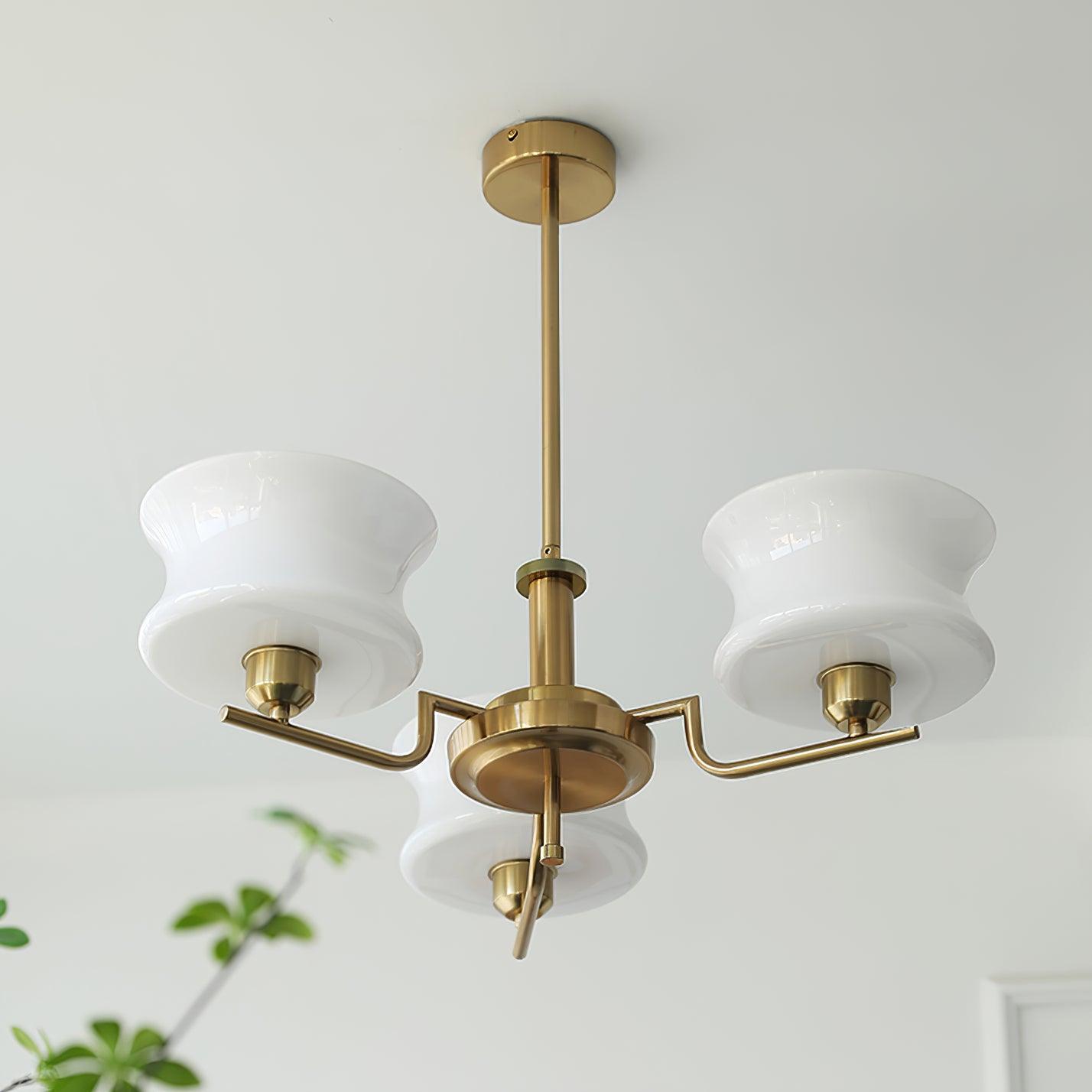 Elegant Crystal Chandelier with Adjustable Height and LED Compatibilit