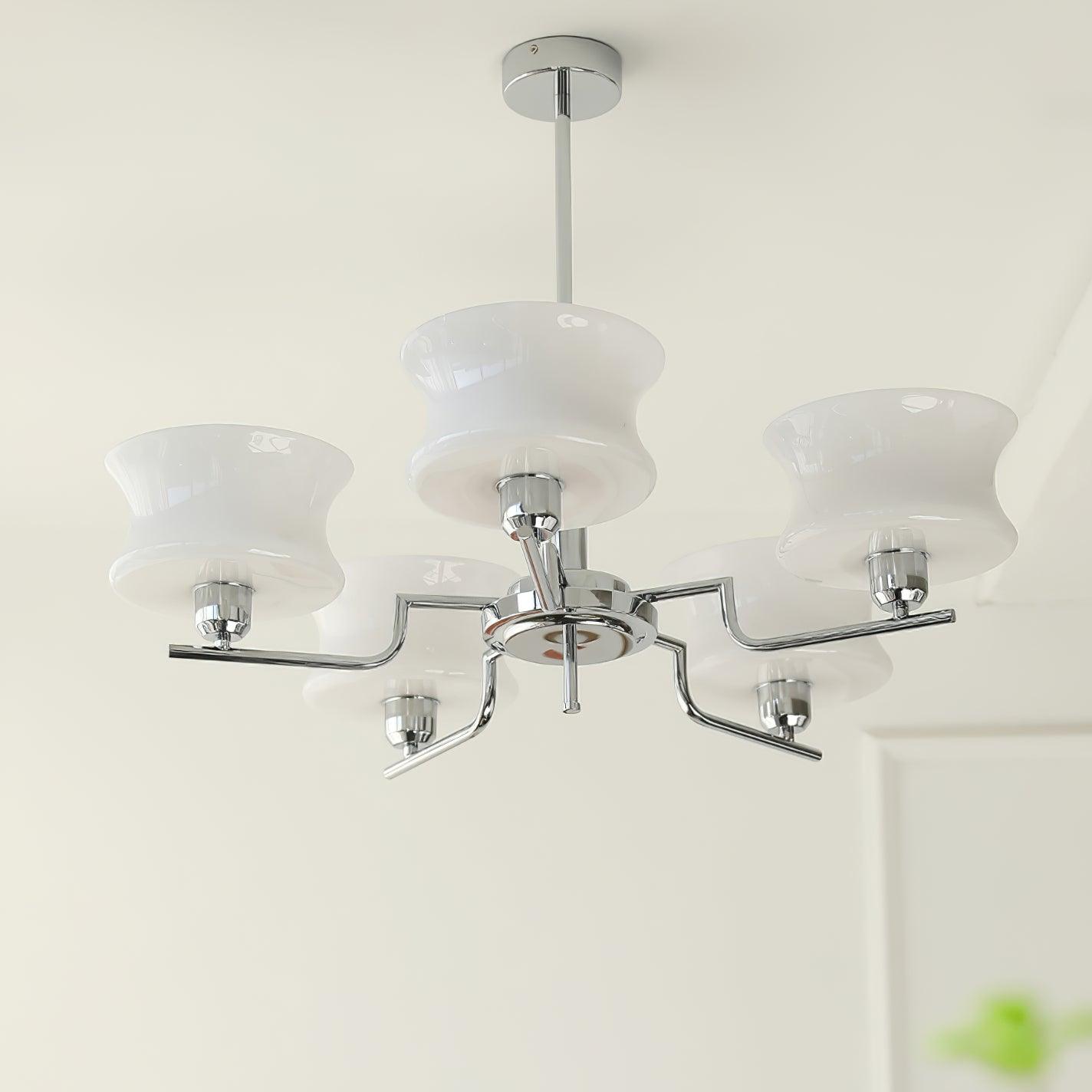 Elegant Crystal Chandelier with Adjustable Height and LED Compatibilit