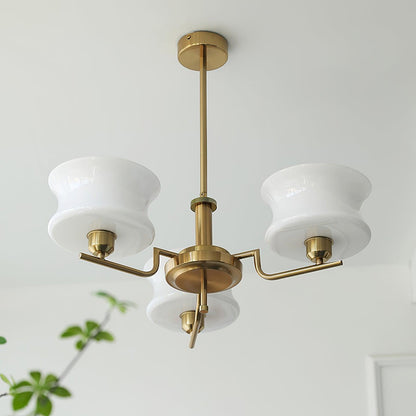 Elegant Crystal Chandelier with Adjustable Height and LED Compatibilit