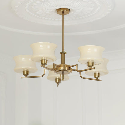 Elegant Crystal Chandelier with Adjustable Height and LED Compatibilit