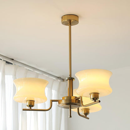 Elegant Crystal Chandelier with Adjustable Height and LED Compatibilit