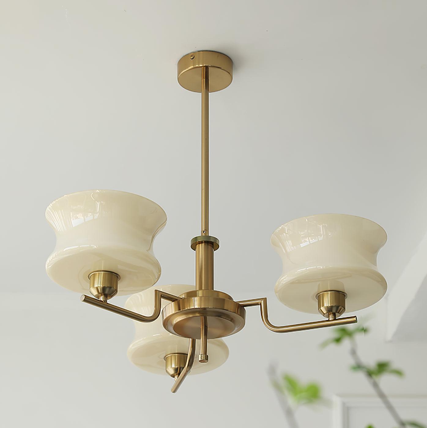 Elegant Crystal Chandelier with Adjustable Height and LED Compatibilit