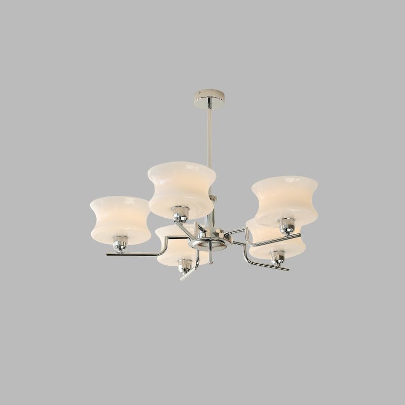 Elegant Crystal Chandelier with Adjustable Height and LED Compatibilit