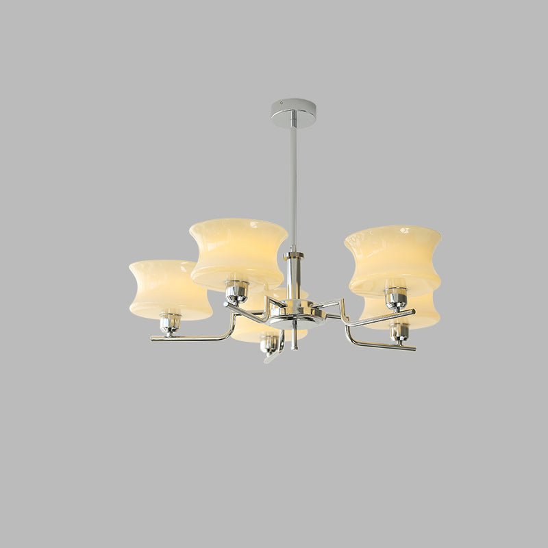 Elegant Crystal Chandelier with Adjustable Height and LED Compatibilit