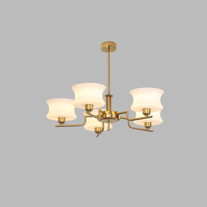 Elegant Crystal Chandelier with Adjustable Height and LED Compatibilit