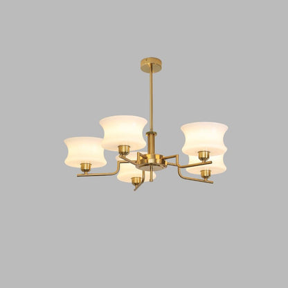 Elegant Crystal Chandelier with Adjustable Height and LED Compatibilit