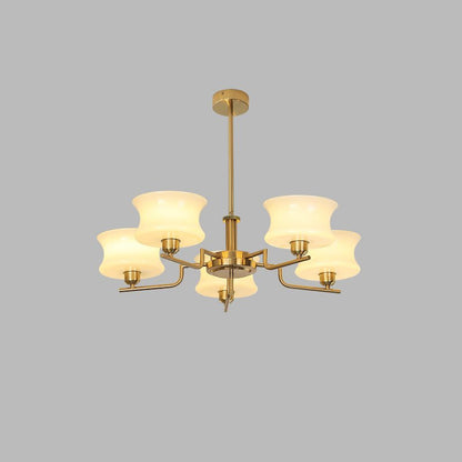 Elegant Crystal Chandelier with Adjustable Height and LED Compatibilit