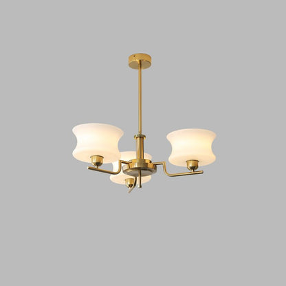 Elegant Crystal Chandelier with Adjustable Height and LED Compatibilit