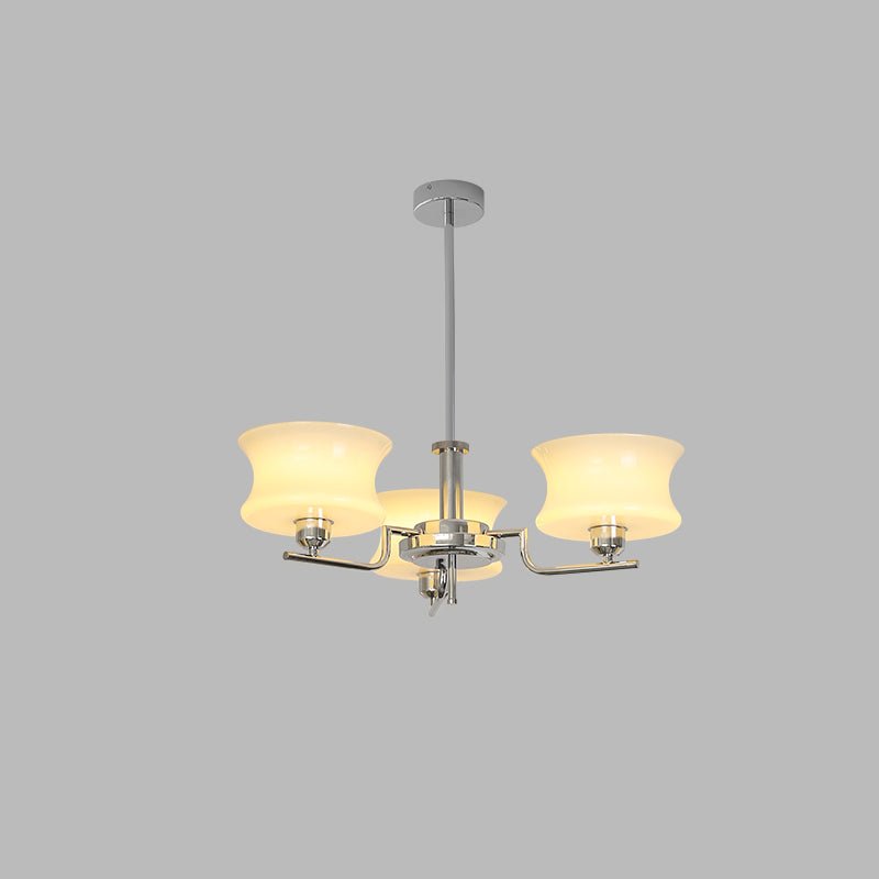 Elegant Crystal Chandelier with Adjustable Height and LED Compatibilit
