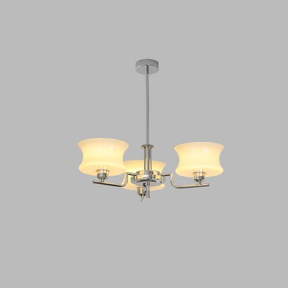 Elegant Crystal Chandelier with Adjustable Height and LED Compatibilit
