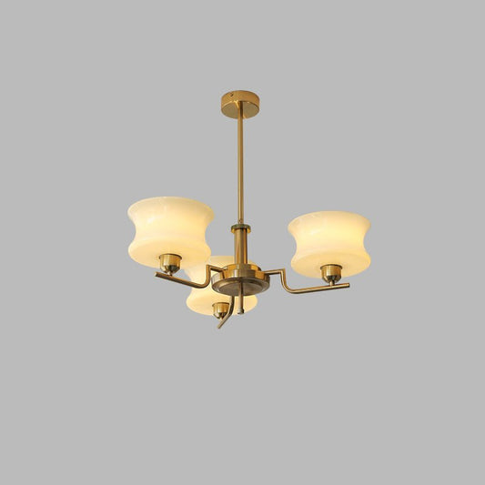 Elegant Crystal Chandelier with Adjustable Height and LED Compatibilit
