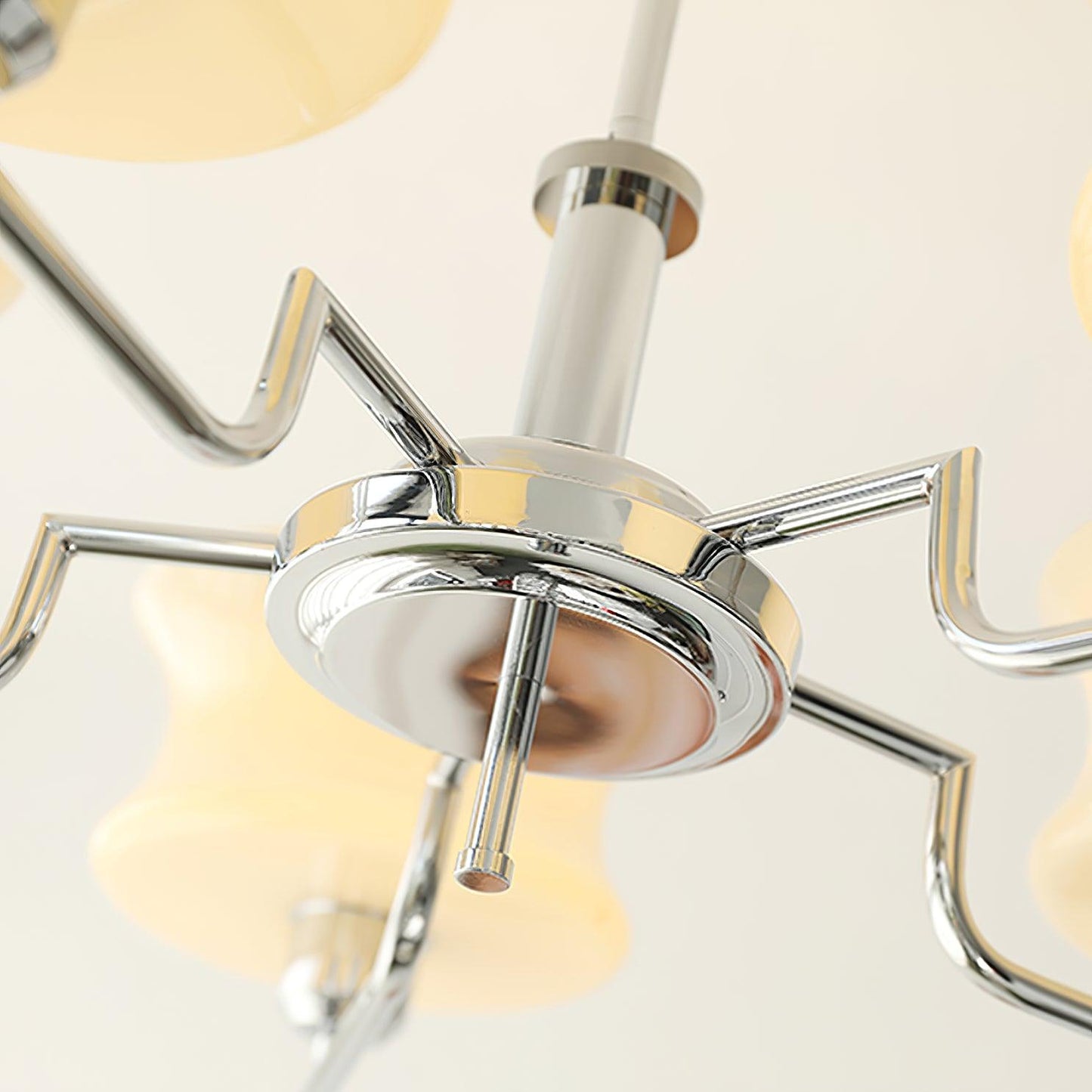 Elegant Crystal Chandelier with Adjustable Height and LED Compatibilit
