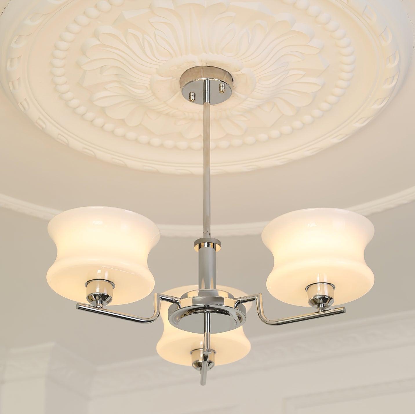 Elegant Crystal Chandelier with Adjustable Height and LED Compatibilit