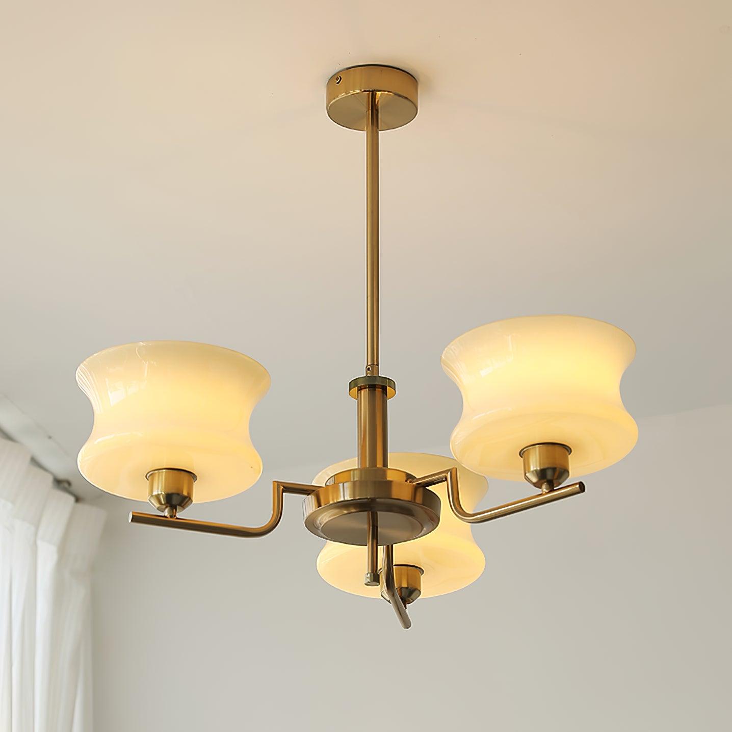 Elegant Crystal Chandelier with Adjustable Height and LED Compatibilit