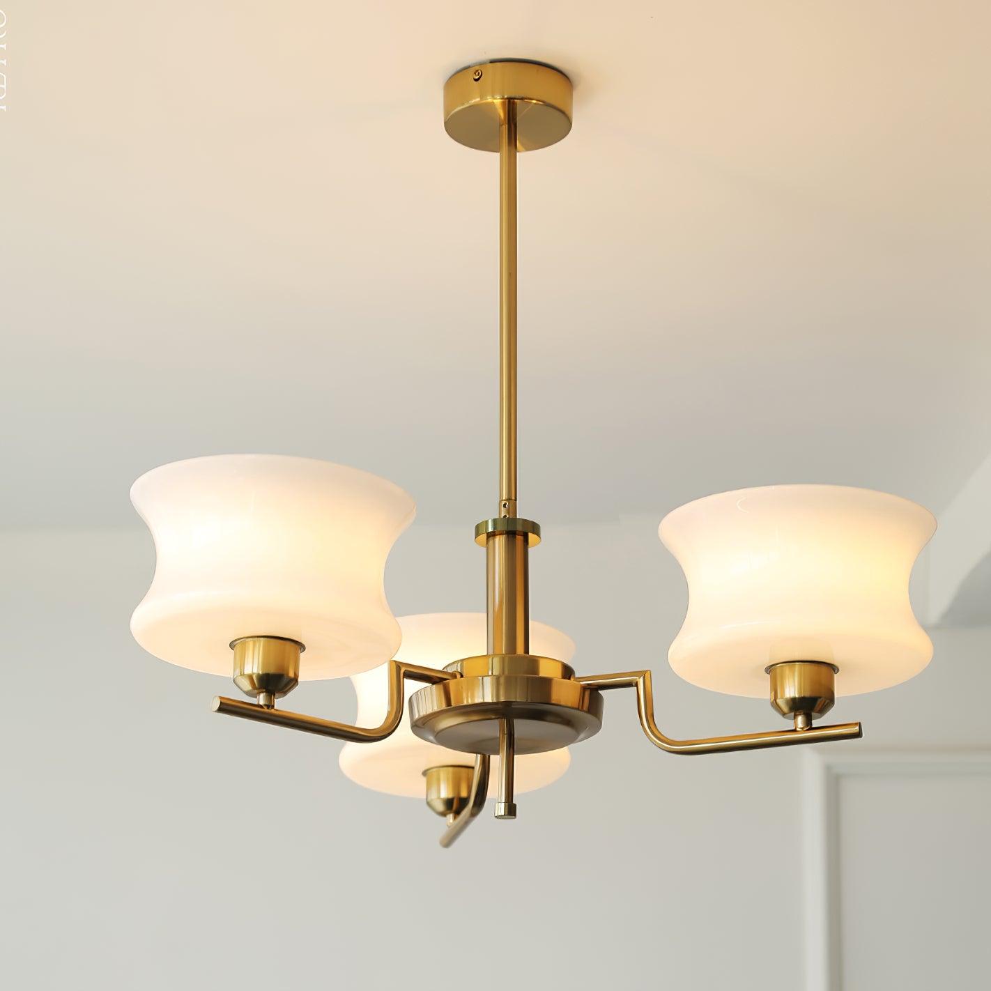 Elegant Crystal Chandelier with Adjustable Height and LED Compatibilit