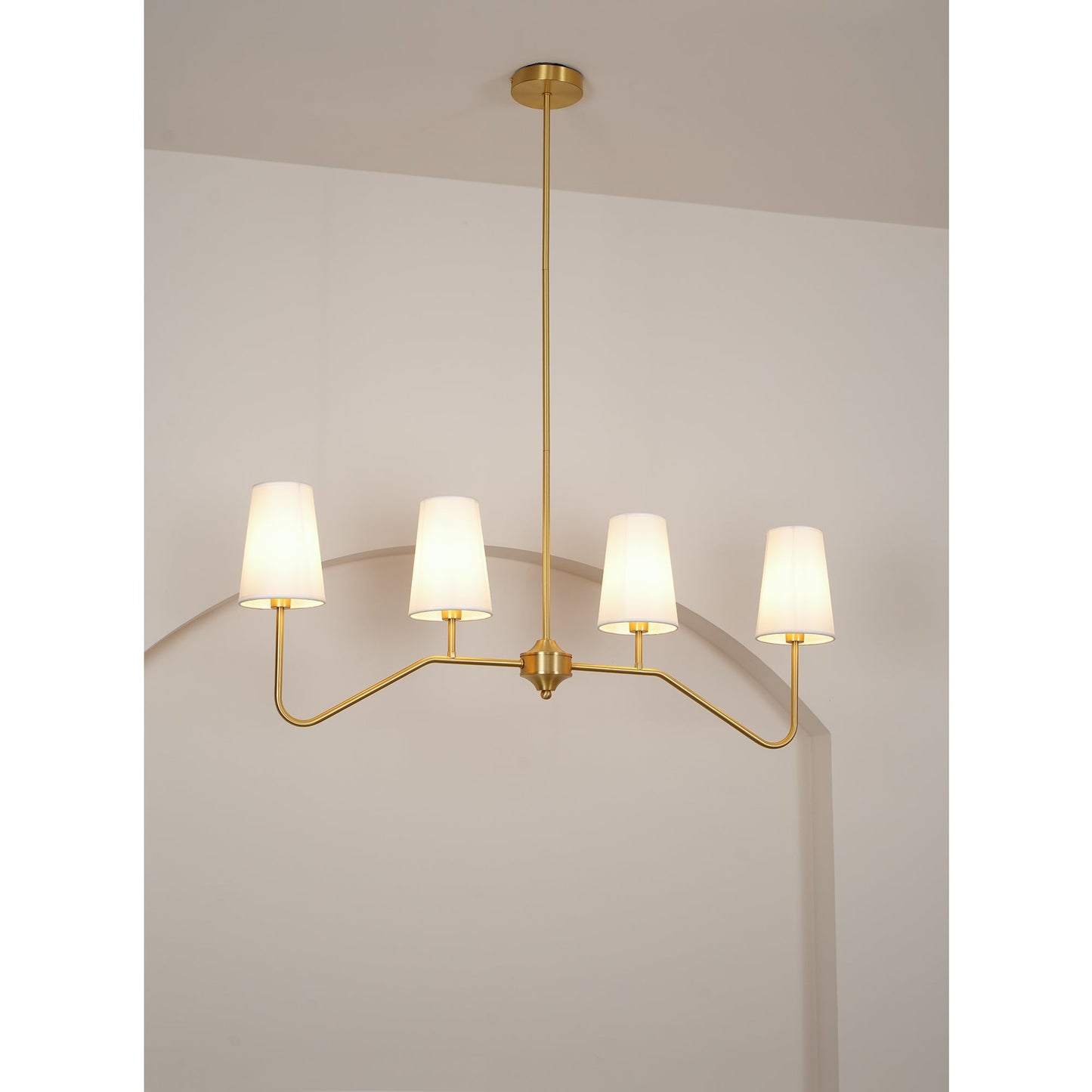 Granteau Modern Chandelier with Adjustable Height and Crystal Accents