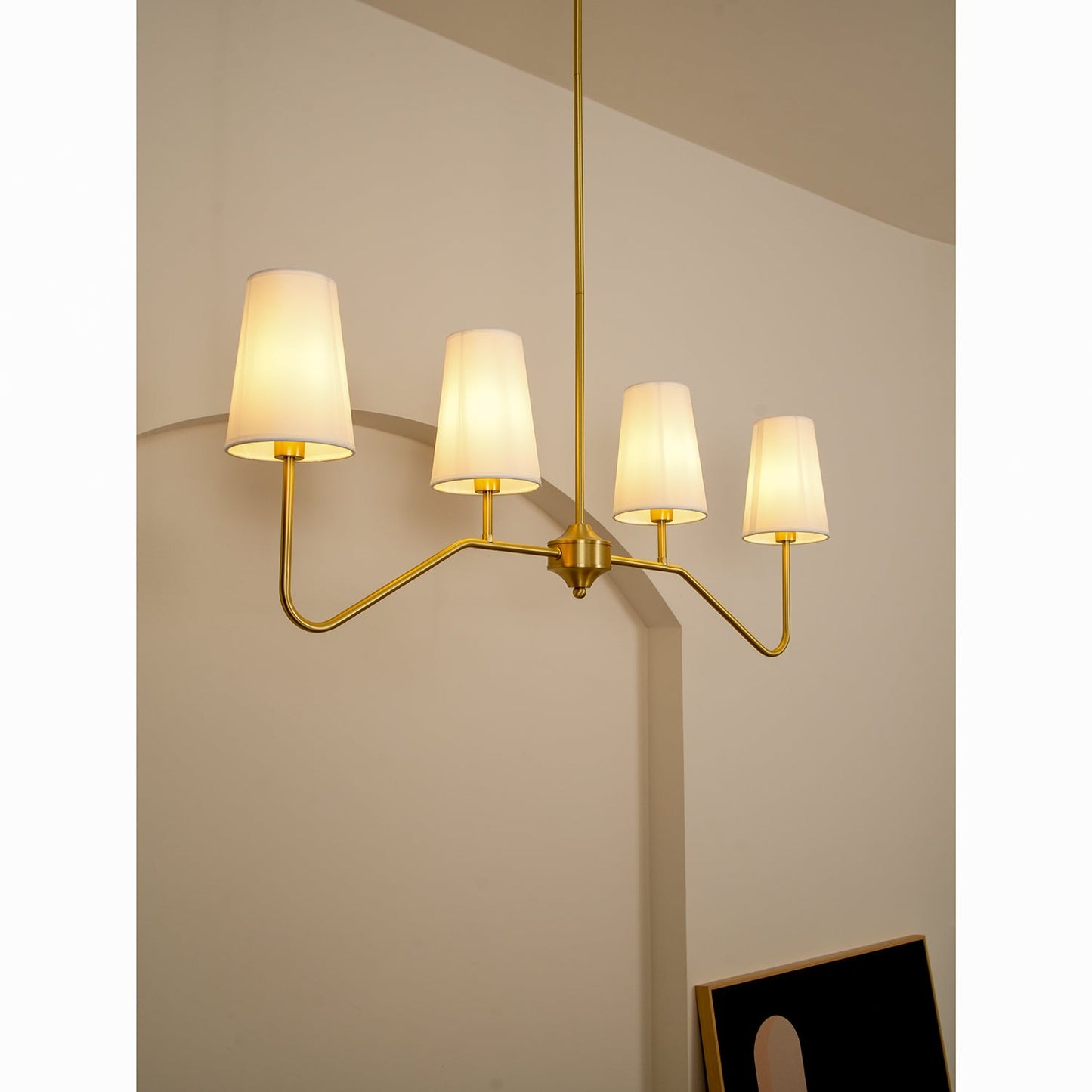 Granteau Modern Chandelier with Adjustable Height and Crystal Accents