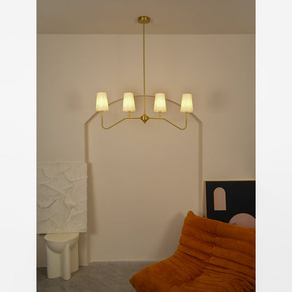 Granteau Modern Chandelier with Adjustable Height and Crystal Accents