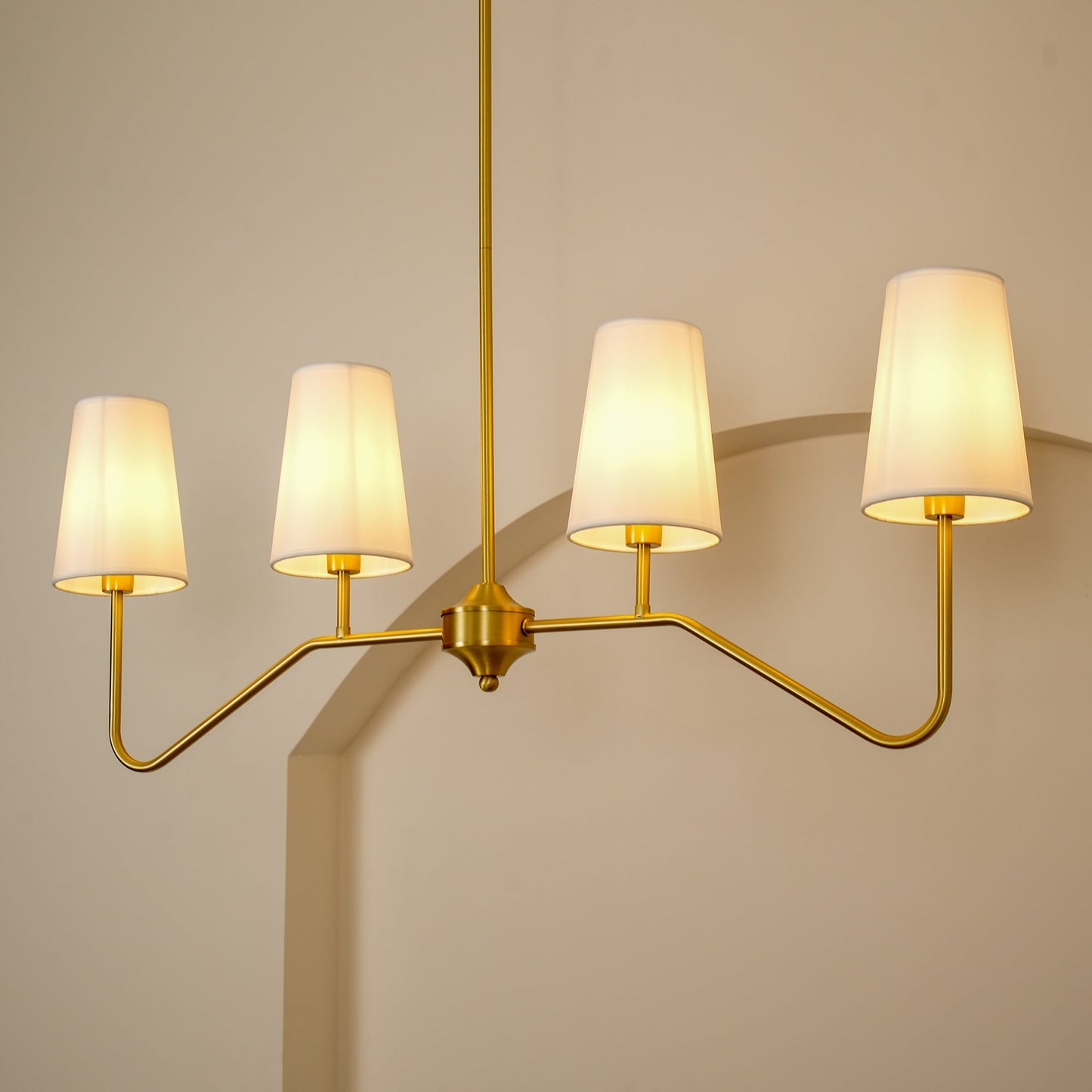 Granteau Modern Chandelier with Adjustable Height and Crystal Accents