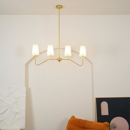 Granteau Modern Chandelier with Adjustable Height and Crystal Accents
