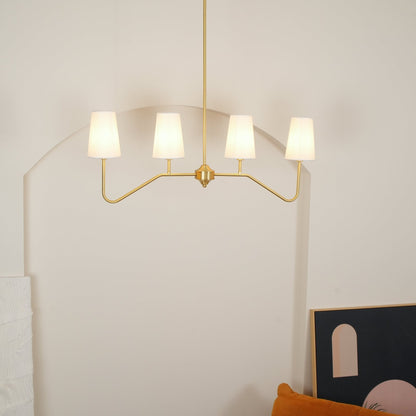 Granteau Modern Chandelier with Adjustable Height and Crystal Accents