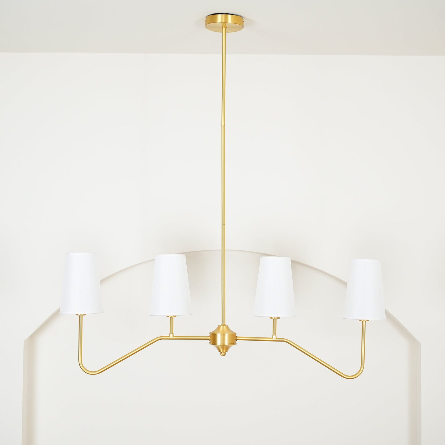 Granteau Modern Chandelier with Adjustable Height and Crystal Accents