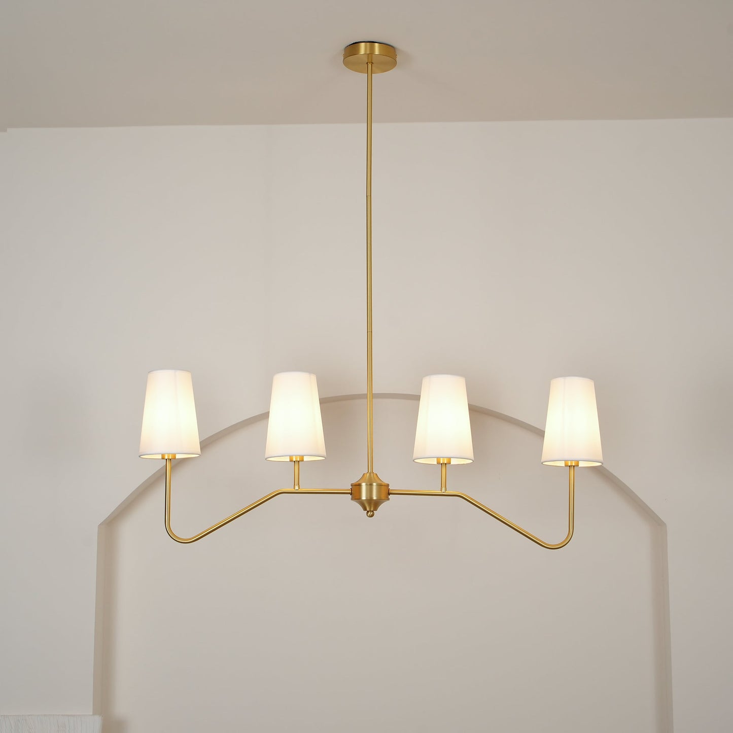 Granteau Modern Chandelier with Adjustable Height and Crystal Accents