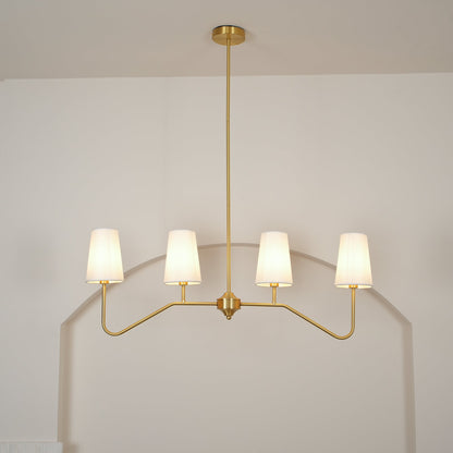 Granteau Modern Chandelier with Adjustable Height and Crystal Accents