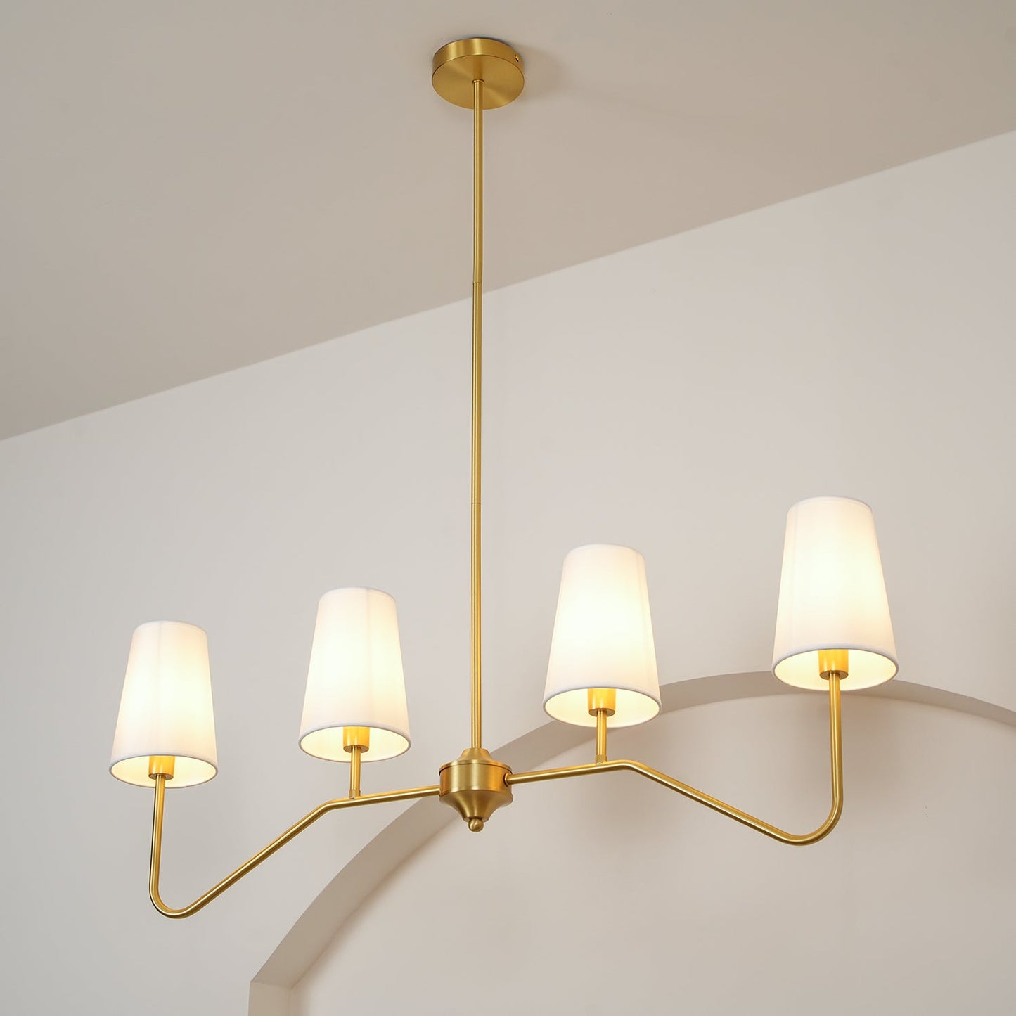 Granteau Modern Chandelier with Adjustable Height and Crystal Accents