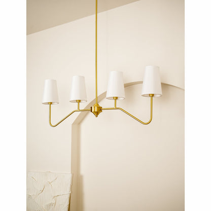 Granteau Modern Chandelier with Adjustable Height and Crystal Accents