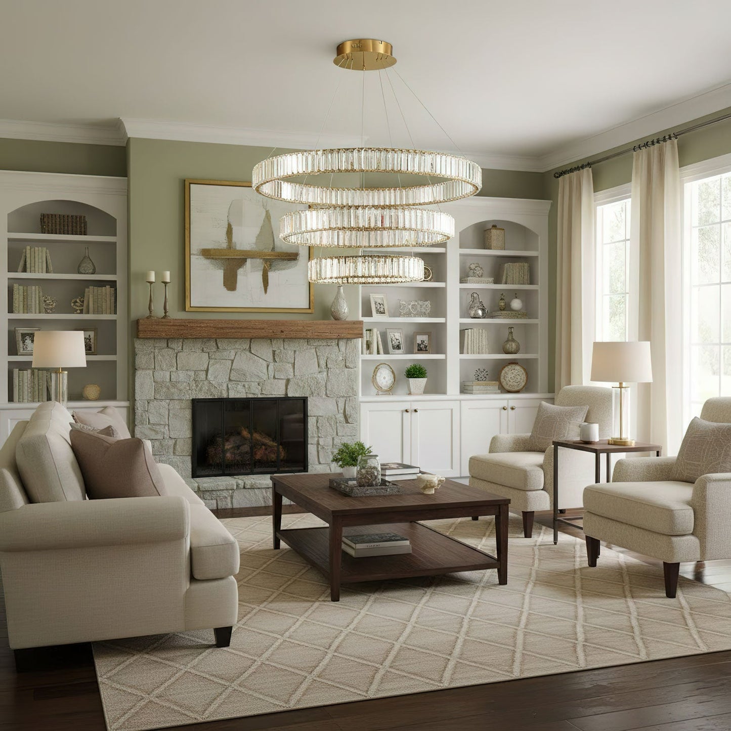 Bertolda Modern Chandeliers - Adjustable Height, Energy Efficient Ligh
