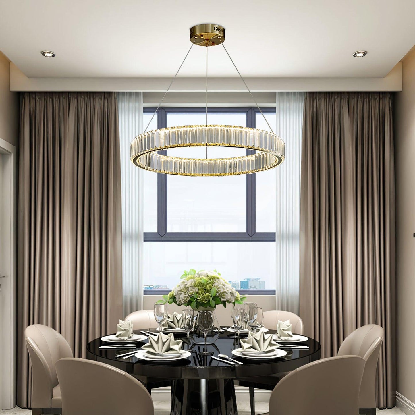 Bertolda Modern Chandeliers - Adjustable Height, Energy Efficient Ligh