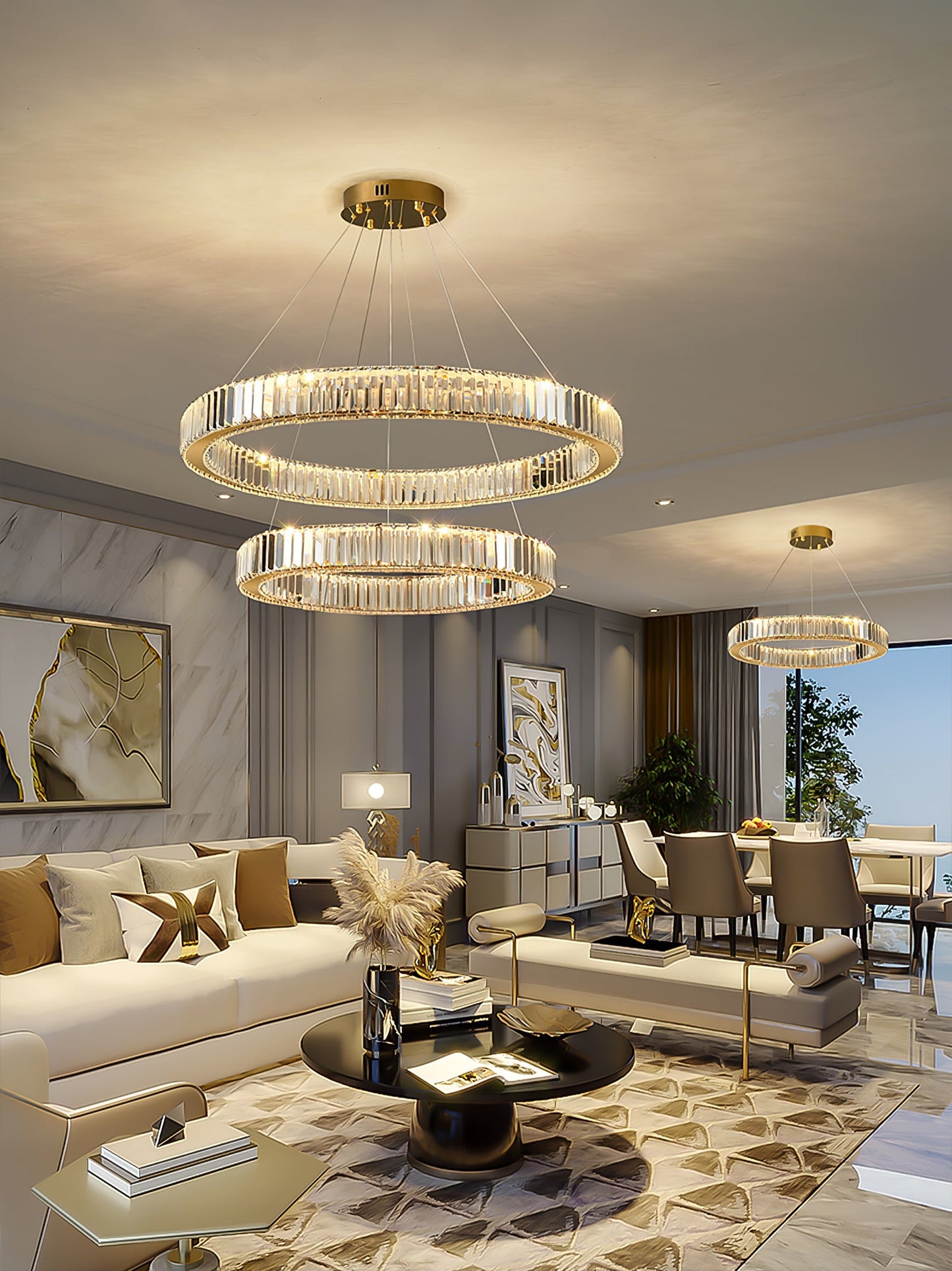 Bertolda Modern Chandeliers - Adjustable Height, Energy Efficient Ligh