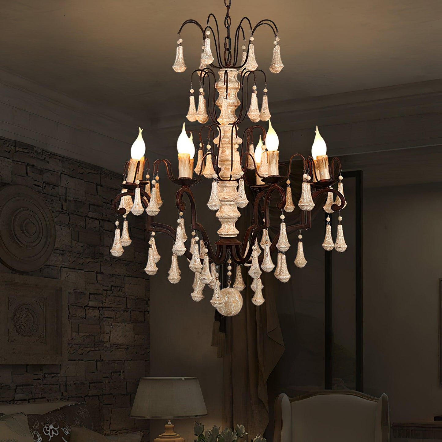 Bessie Chandelier - Elegant Crystal Design with Adjustable Height