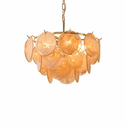 Bettina Glass Chandelier - Elegant Design with Adjustable Height & LED