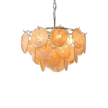 Bettina Glass Chandelier - Elegant Design with Adjustable Height & LED