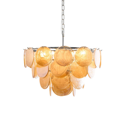 Bettina Glass Chandelier - Elegant Design with Adjustable Height & LED