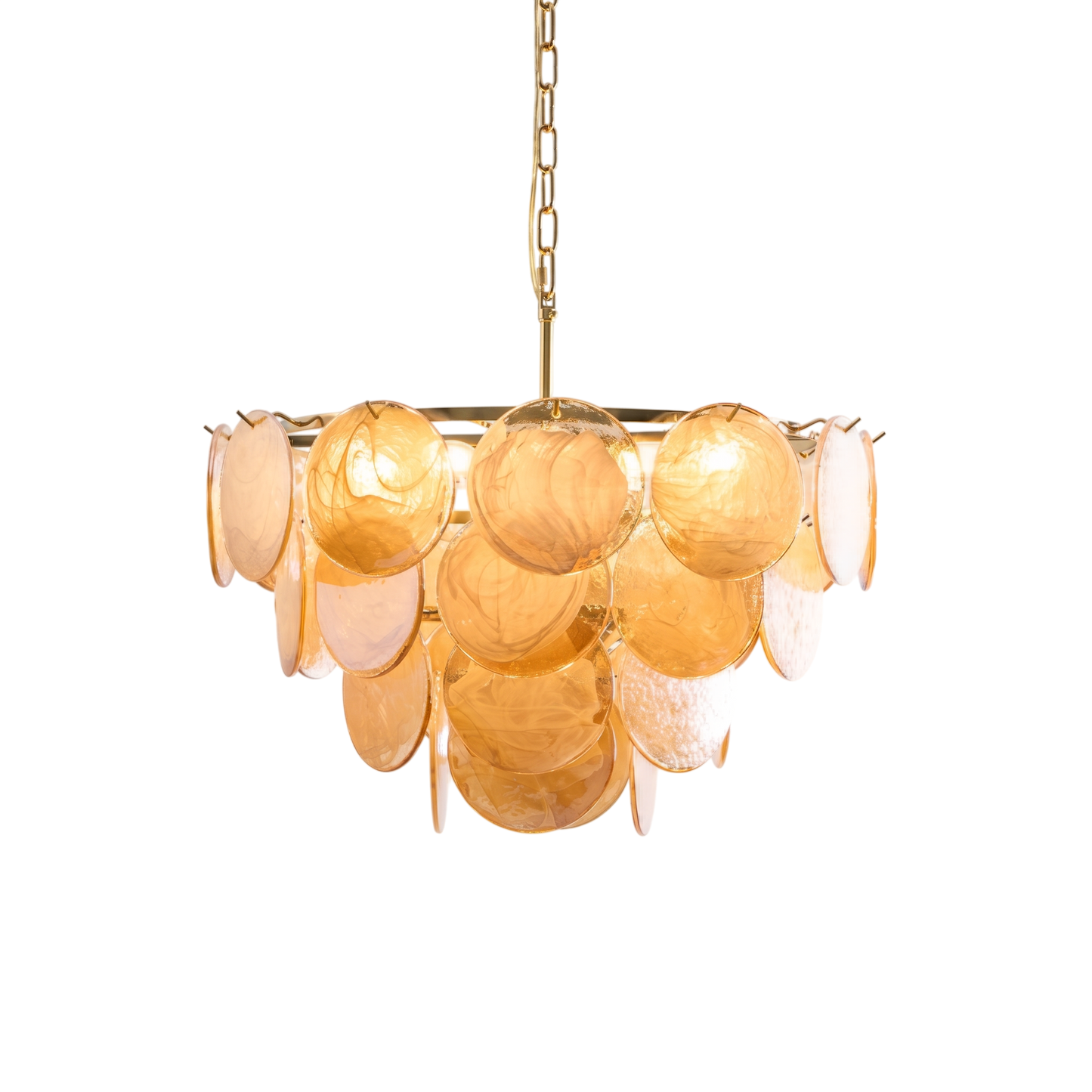 Bettina Glass Chandelier - Elegant Design with Adjustable Height & LED