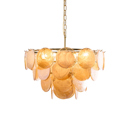 Bettina Glass Chandelier - Elegant Design with Adjustable Height & LED