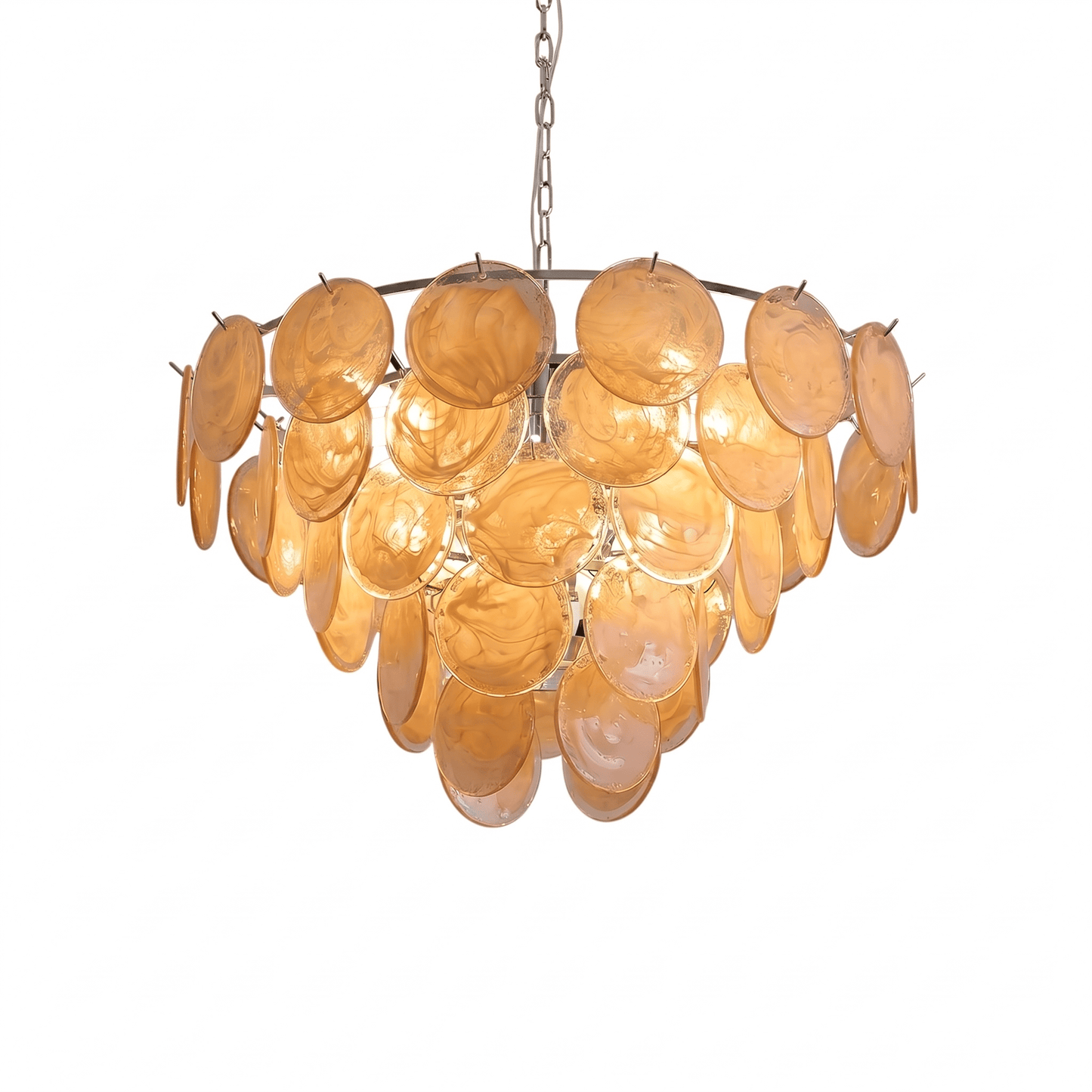 Bettina Glass Chandelier - Elegant Design with Adjustable Height & LED