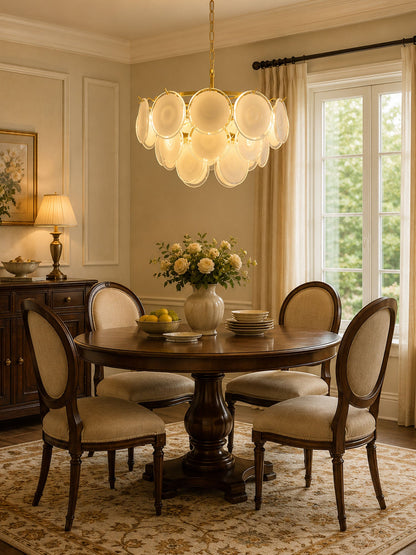 Bettina Glass Chandelier - Elegant Design with Adjustable Height & LED