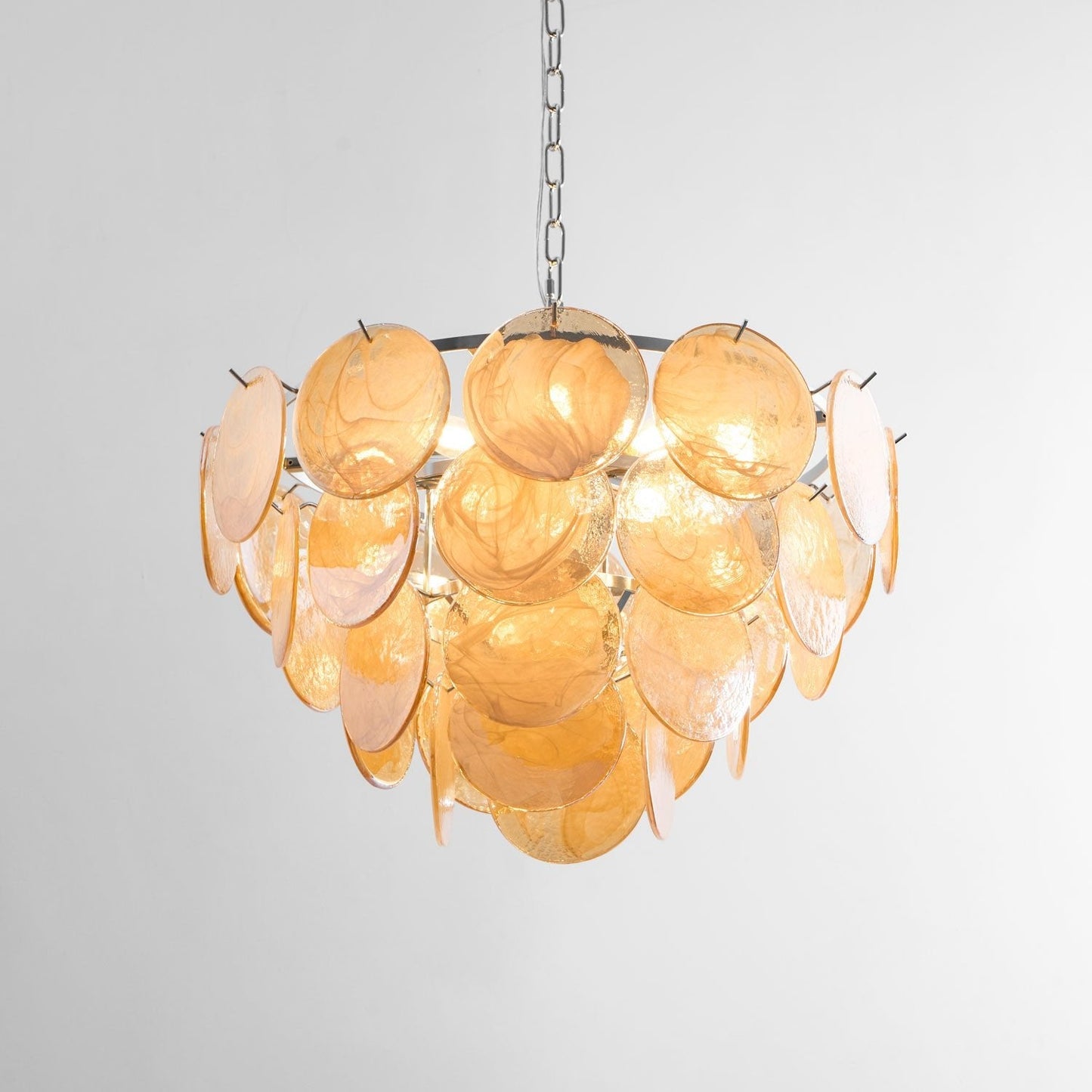 Bettina Glass Chandelier - Elegant Design with Adjustable Height & LED