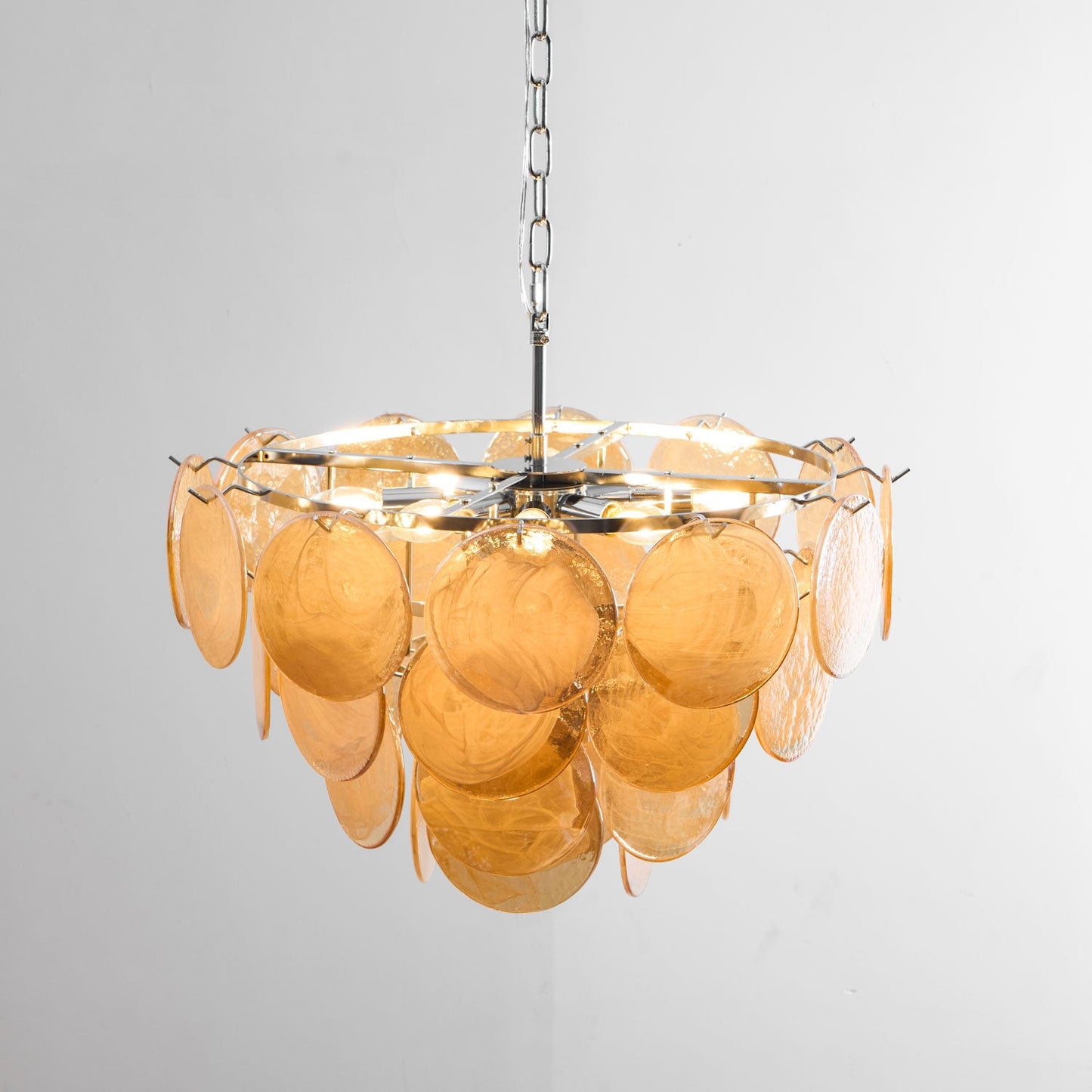 Bettina Glass Chandelier - Elegant Design with Adjustable Height & LED
