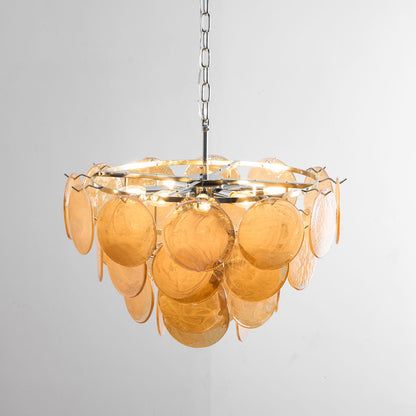 Bettina Glass Chandelier - Elegant Design with Adjustable Height & LED