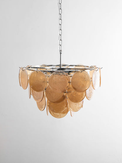 Bettina Glass Chandelier - Elegant Design with Adjustable Height & LED